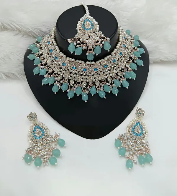 Blue_Gold-plated_Necklace__Earring_&_Maang_Tikka_Set__For_Women