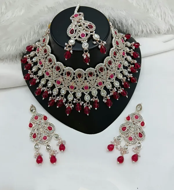 Red_Gold-plated_Necklace__Earring_&_Maang_Tikka_Set__For_Women