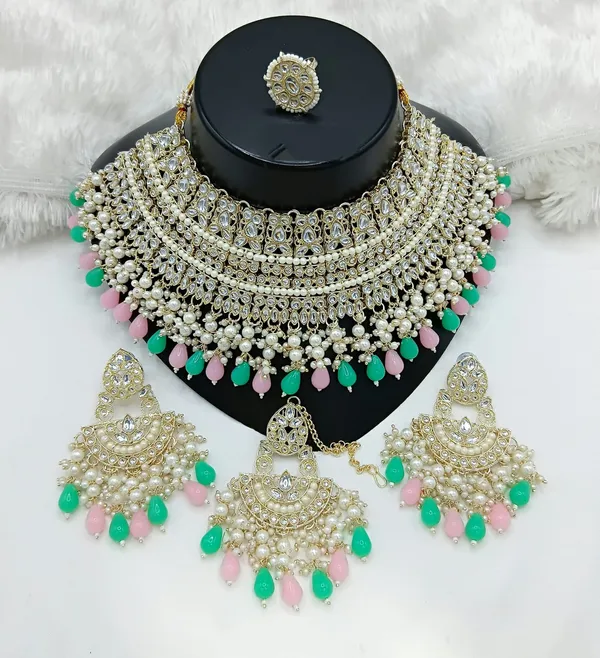 Gold-plated_Necklace__Earring_&_Maang_Tikka_Set__For_Women