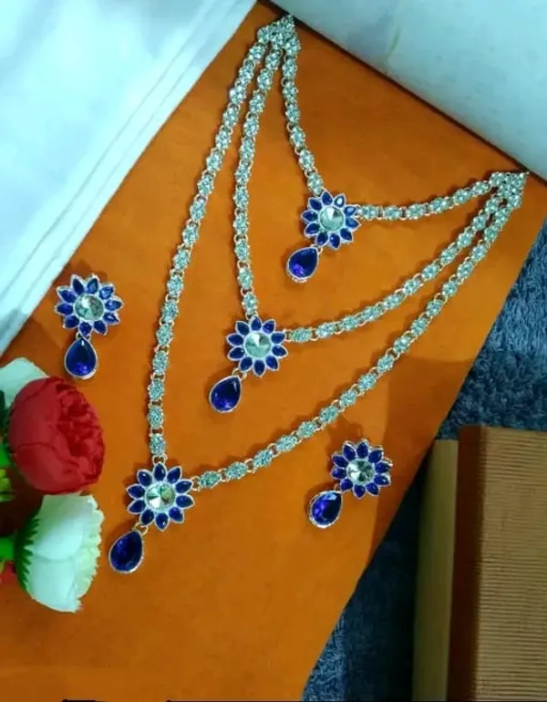 Blue_Gold-plated_Necklace__Earring_&_Maang_Tikka_Set__For_Women