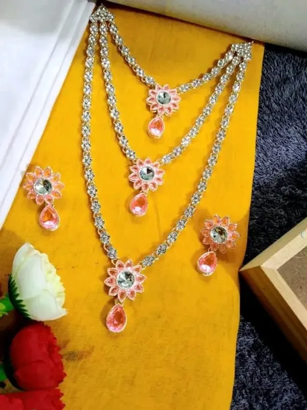Pink_Gold-plated_Necklace__Earring_&_Maang_Tikka_Set__For_Women
