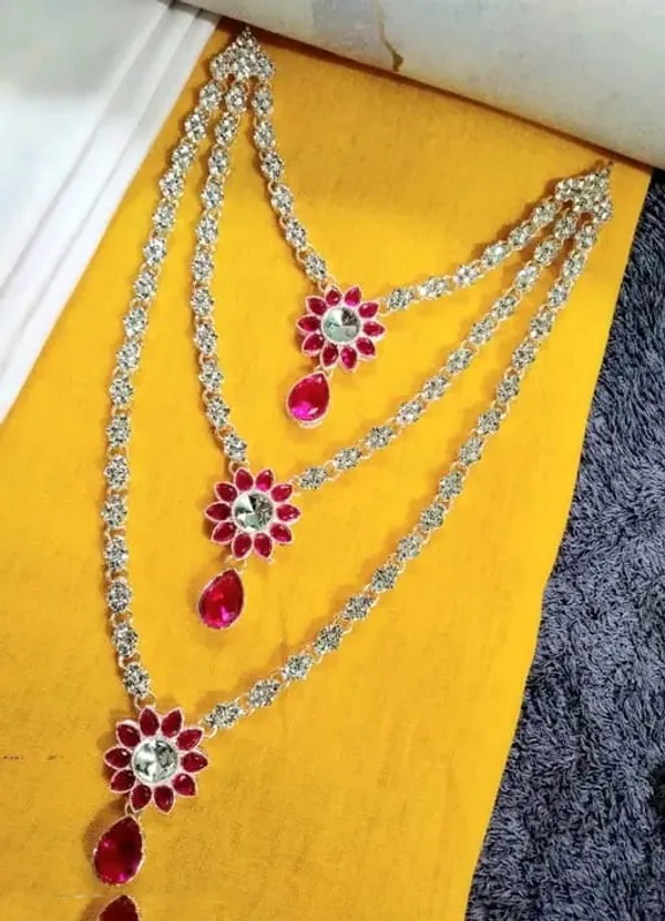Gold-plated_Necklace__Earring_&_Maang_Tikka_Set__For_Women
