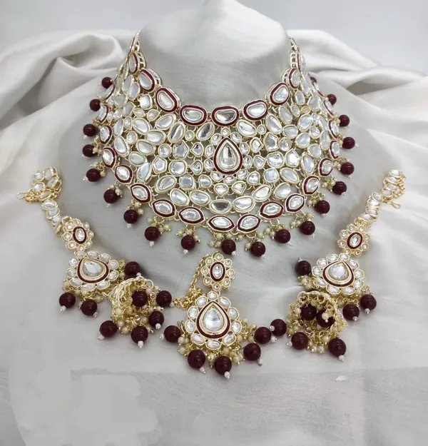 Maroon_Gold-plated_Necklace__Earring_&_Maang_Tikka_Set__For_Women