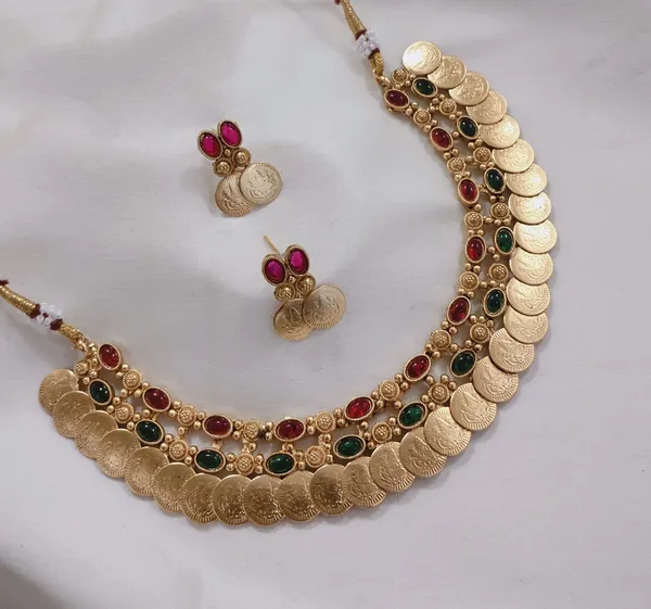 Multicolor_Gold-plated_Necklace__Earring_&_Maang_Tikka_Set__For_Women