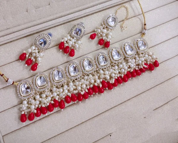 Red_Gold-plated_Necklace__Earring_&_Maang_Tikka_Set__For_Women