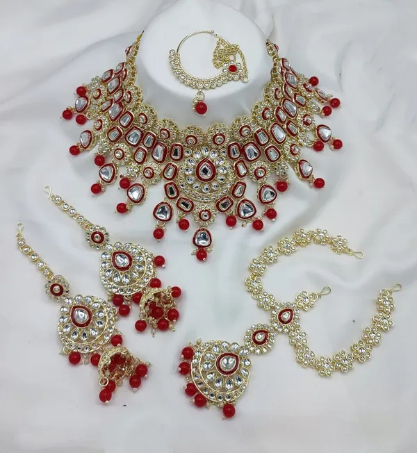 Red_Gold-plated_Necklace__Earring_&_Maang_Tikka_Set__For_Women