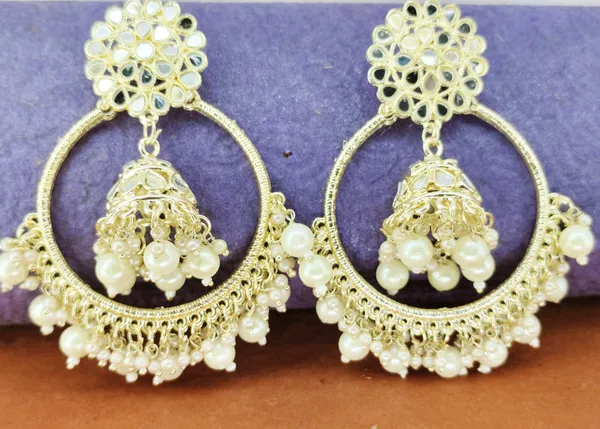 White__Alloy_Clip-On_Chandbali_Earrings_For_Women