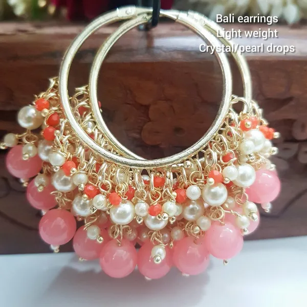 Orange__Alloy_Clip-On_Chandbali_Earrings_For_Women
