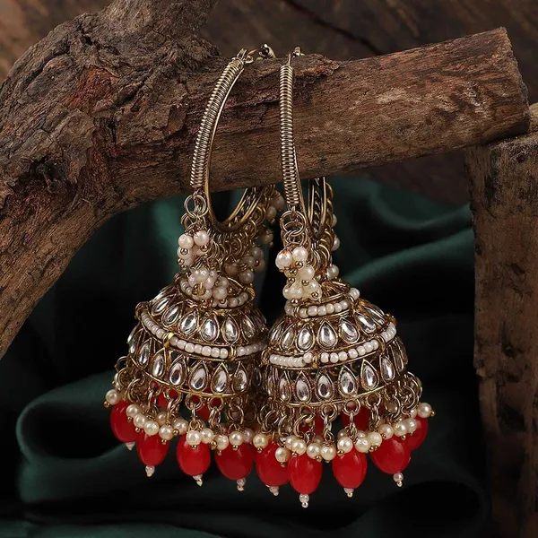 Red__Alloy_Jhumka_Earrings_For_Women
