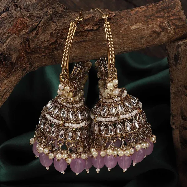 Purple__Alloy_Jhumka_Earrings_For_Women