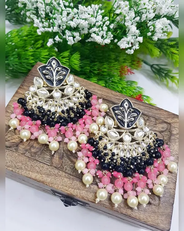 Black__Alloy_Jhumka_Earrings_For_Women