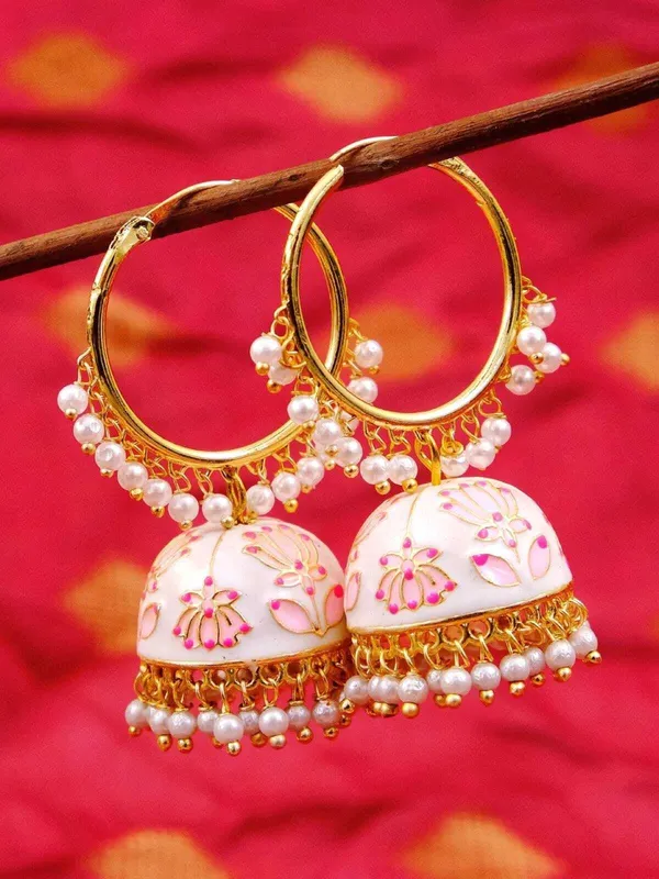 White__Alloy_Jhumka_Earrings_For_Women