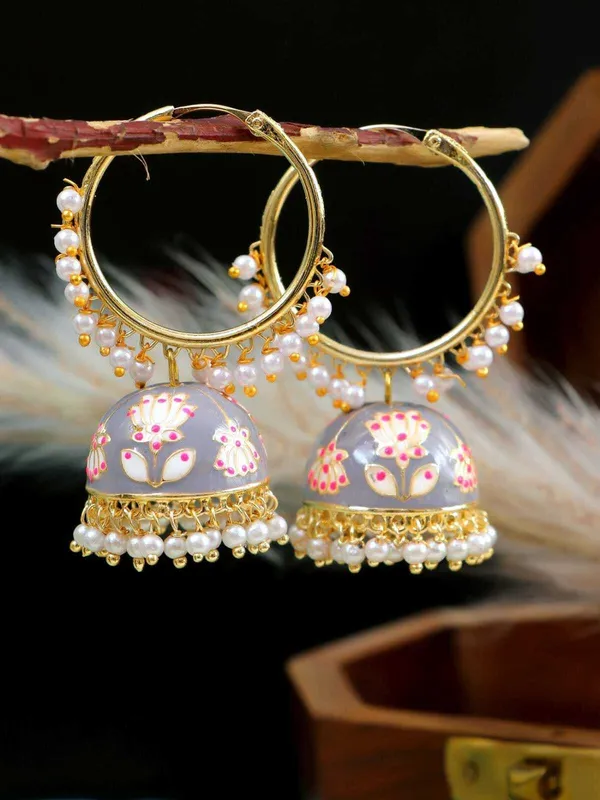 Grey__Alloy_Jhumka_Earrings_For_Women