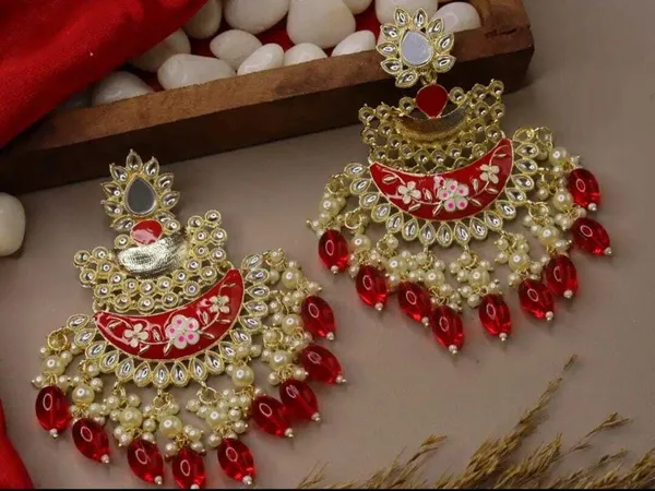 Red__Alloy_Jhumka_Earrings_For_Women