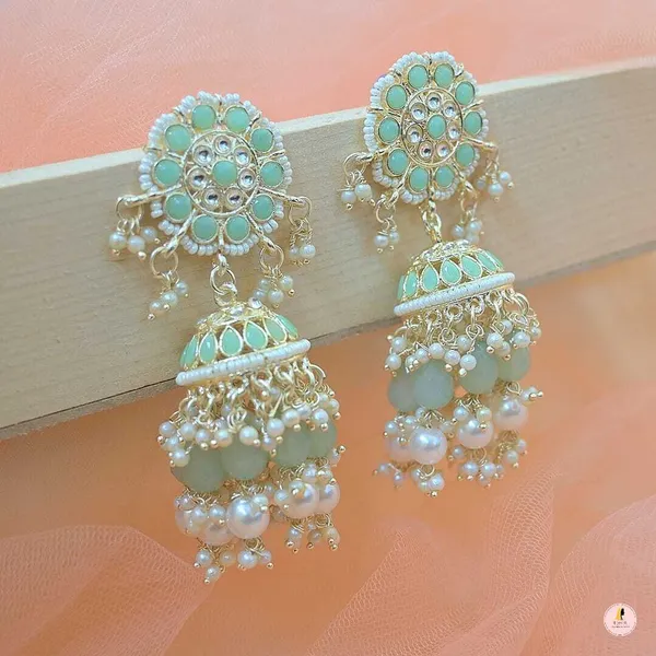 Aqua__Alloy_Jhumka_Earrings_For_Women