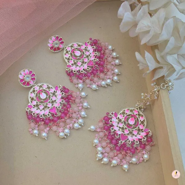 Pink__Alloy_Jhumka_Earrings_For_Women