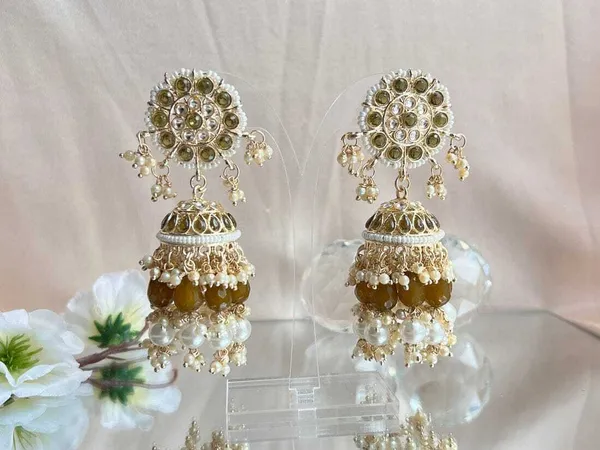 Turquoise__Alloy_Jhumka_Earrings_For_Women