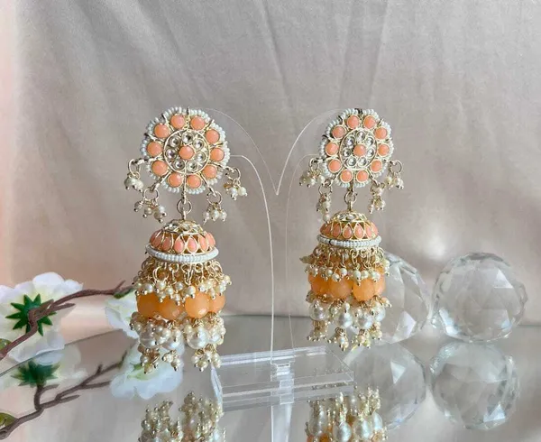 Beige__Alloy_Jhumka_Earrings_For_Women