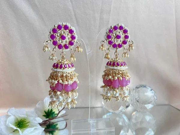 Purple__Alloy_Jhumka_Earrings_For_Women