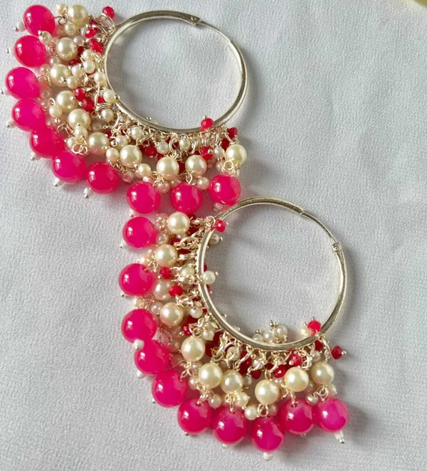 Pink__Alloy_Jhumka_Earrings_For_Women