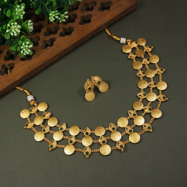 Green_Premium_Alloy_Earrings_&_Necklace_Jewellery_Set_For_Women