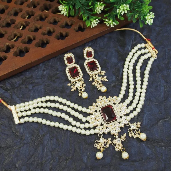 Ruby_Red_Premium_Alloy_Earrings_&_Necklace_Jewellery_Set_For_Women