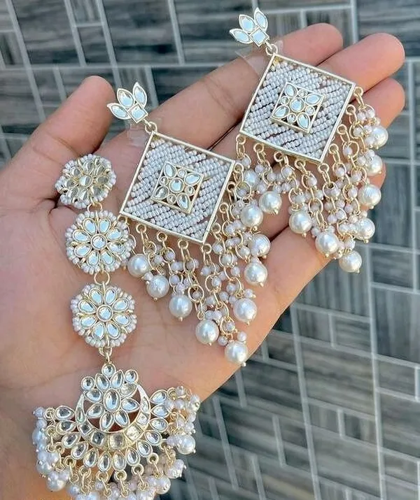 Gold_Premium_Alloy_Earrings_&_Maang_Tikka_Jewellery_Set_For_Women_(Pack_Of_2)