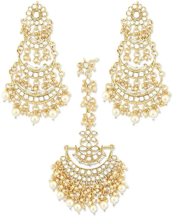 Gold_Premium_Alloy_Earrings_&_Maang_Tikka_Jewellery_Set_For_Women