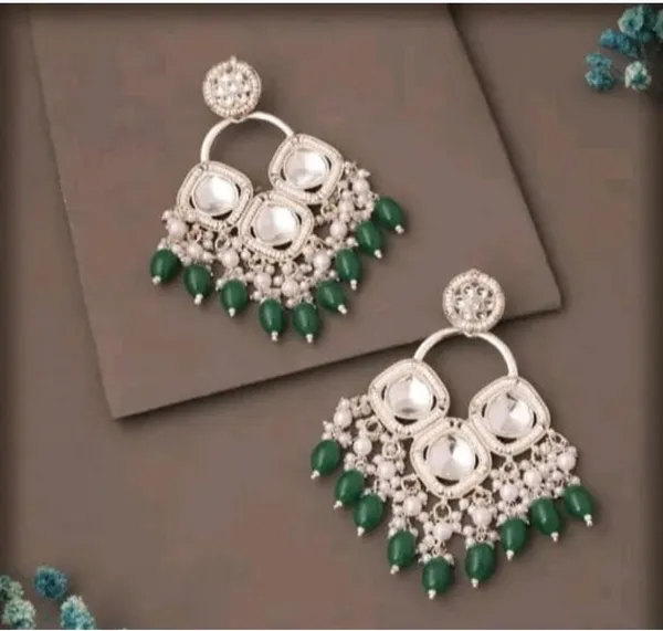 Green__Brass_Jhumka_Earrings_For_Women