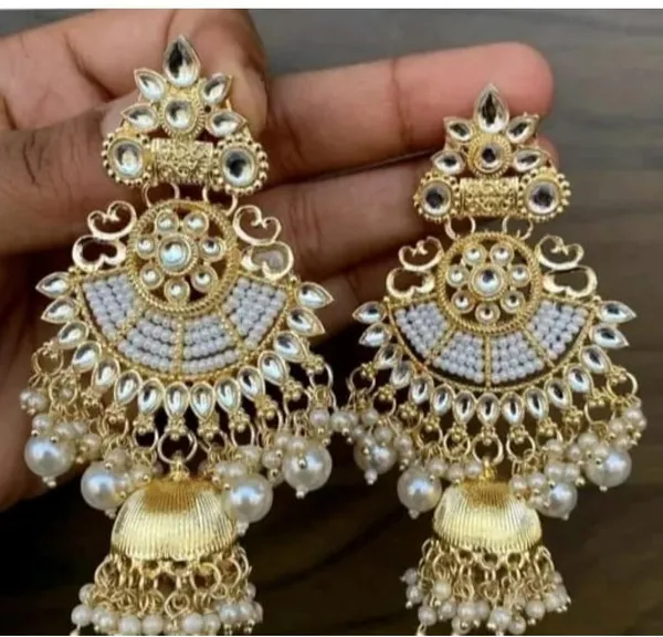 Blue__Brass_Jhumka_Earrings_For_Women