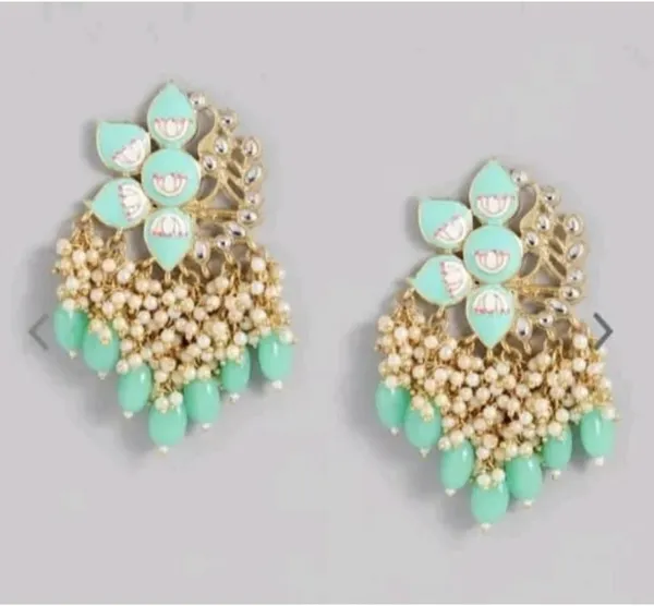 Blue__Brass_Jhumka_Earrings_For_Women