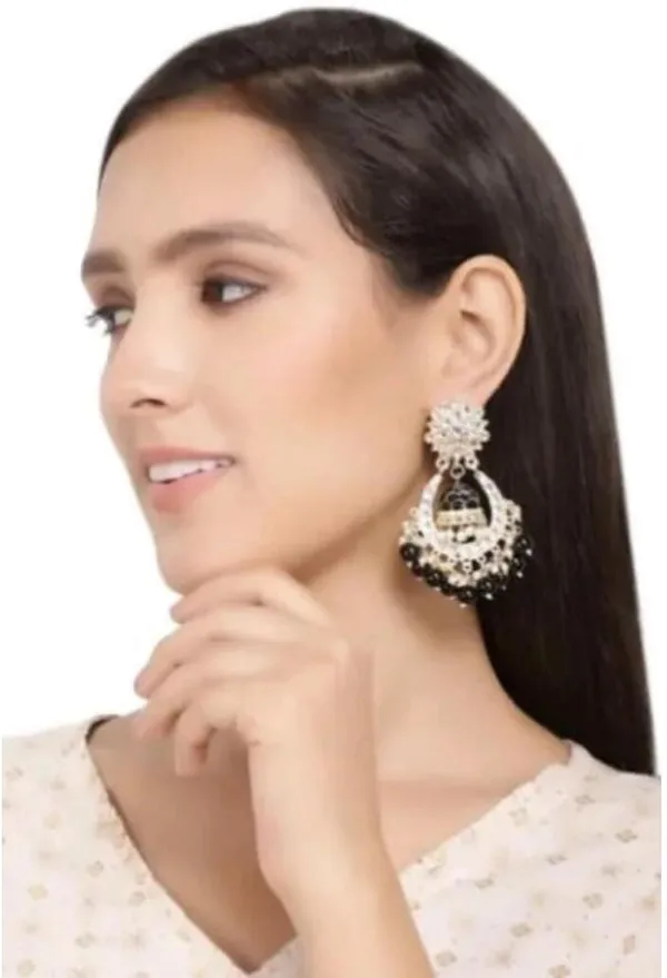 Black__Brass_Jhumka_Earrings_For_Women