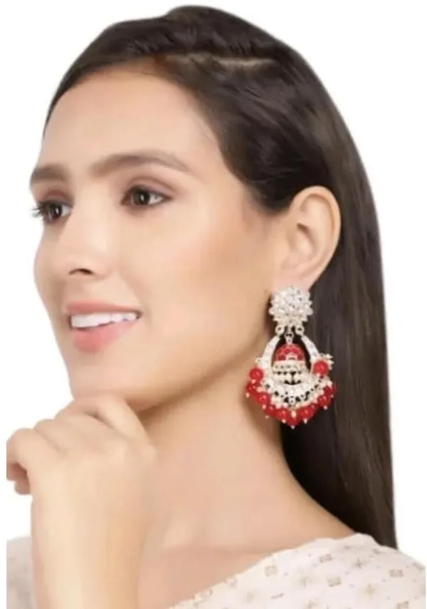 Red__Brass_Jhumka_Earrings_For_Women
