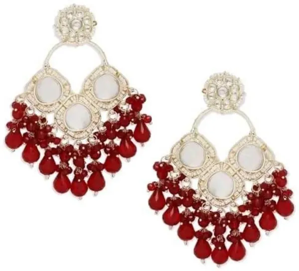 Maroon__Brass_Jhumka_Earrings_For_Women
