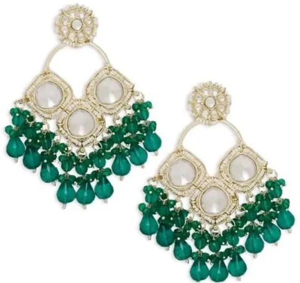 Green__Brass_Jhumka_Earrings_For_Women