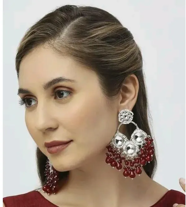 Red__Brass_Jhumka_Earrings_For_Women