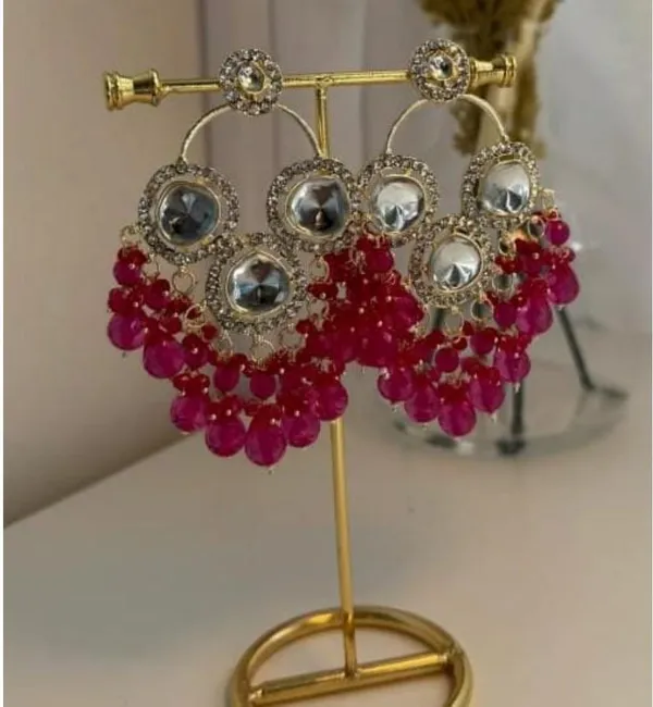 Red__Brass_Jhumka_Earrings_For_Women