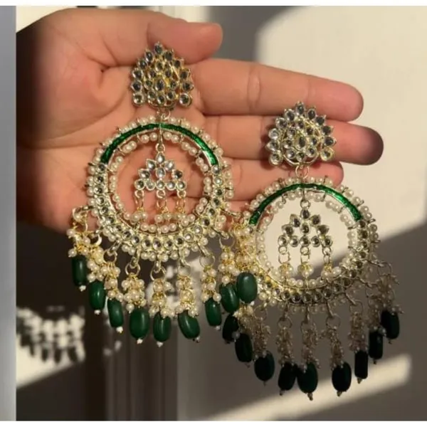 Green__Brass_Jhumka_Earrings_For_Women