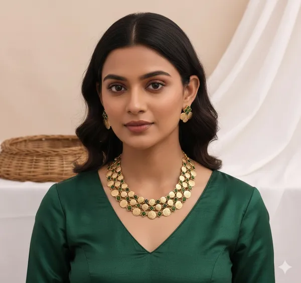 Green_Premium_Alloy_Earrings_&_Necklace_Jewellery_Set_For_Women_(Pack_Of_2)