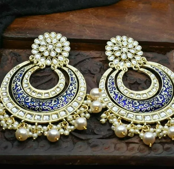 Blue___Alloy_Earrings_Set_For_Women