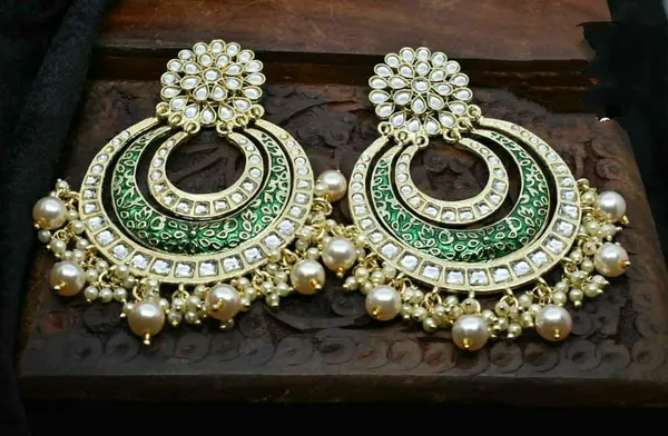 Green___Alloy_Earrings_Set_For_Women