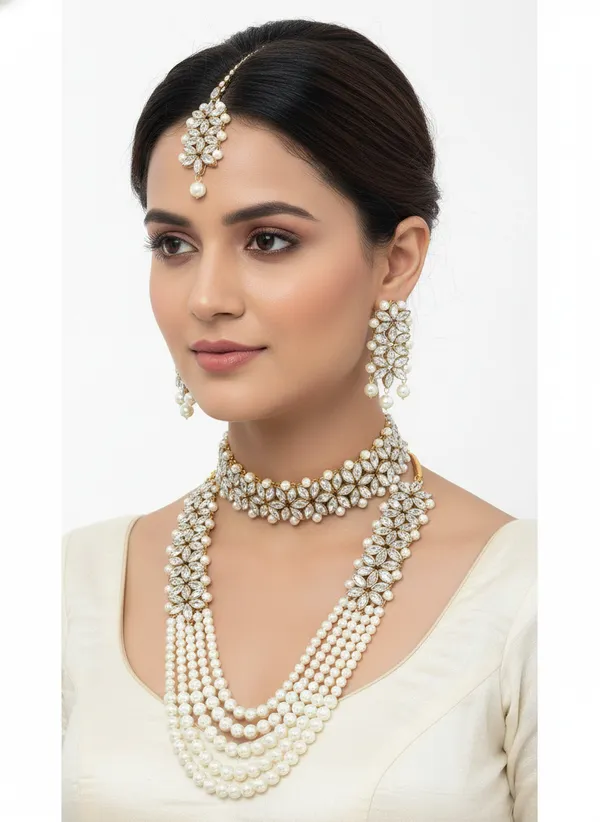 White_Premium_Alloy_Bridal_Jewellery_Set_For_Women