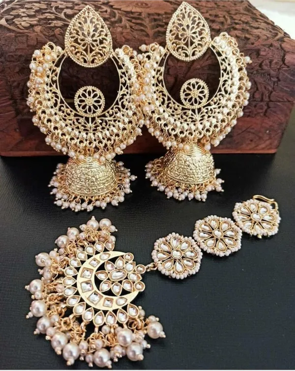 Gold__Alloy_Clip-On_Chandbali_Earrings_For_Women