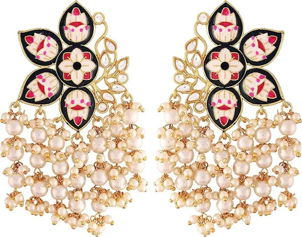 Black__Brass_Jhumka_Earrings_For_Women