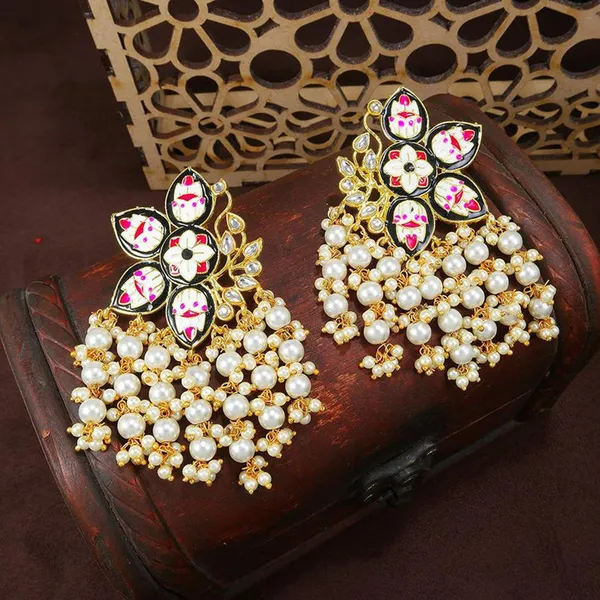 Black__Brass_Jhumka_Earrings_For_Women