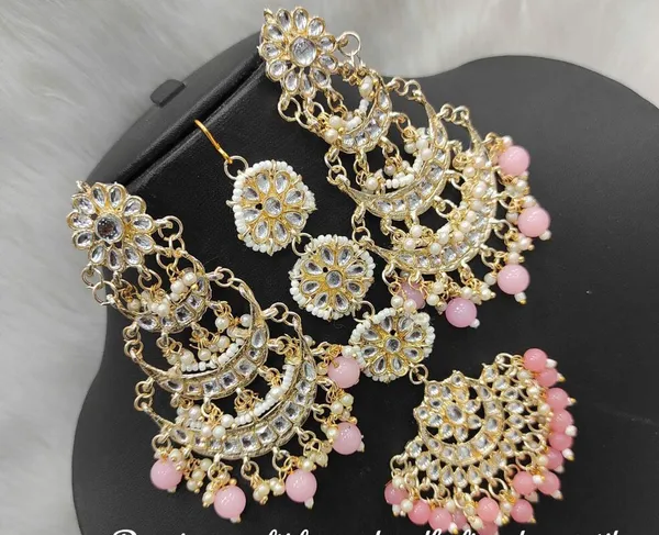 Pink_&_Gold__Alloy_Clip-On_Chandbali_Earrings_For_Women