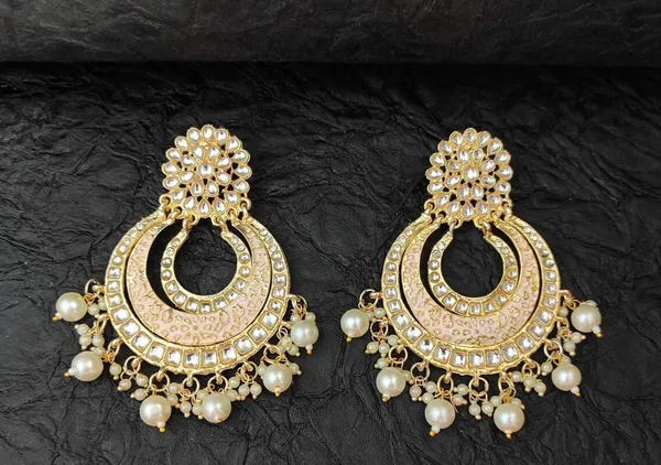 Pink_&_Red__Alloy_Clip-On_Chandbali_Earrings_For_Women