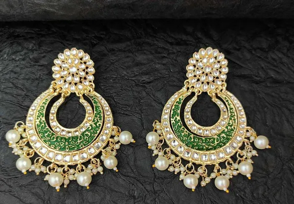 Green_&_Gold__Alloy_Clip-On_Chandbali_Earrings_For_Women