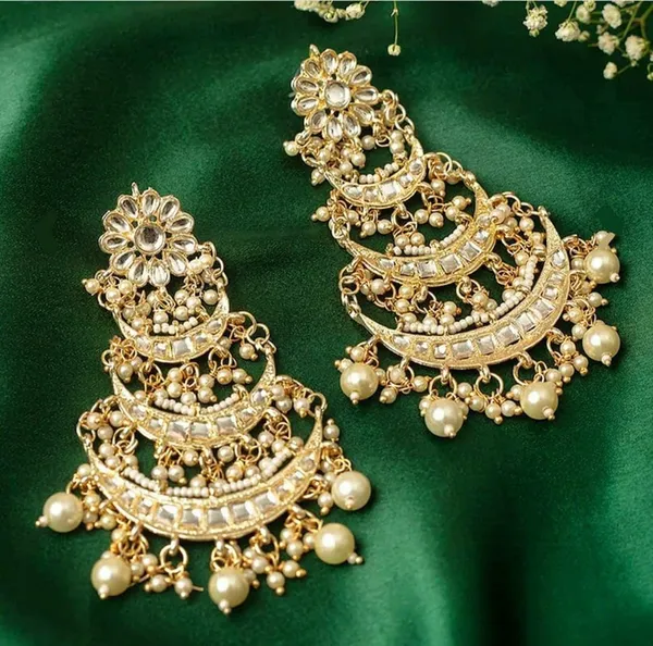Gold__Alloy_Clip-On_Chandbali_Earrings_For_Women
