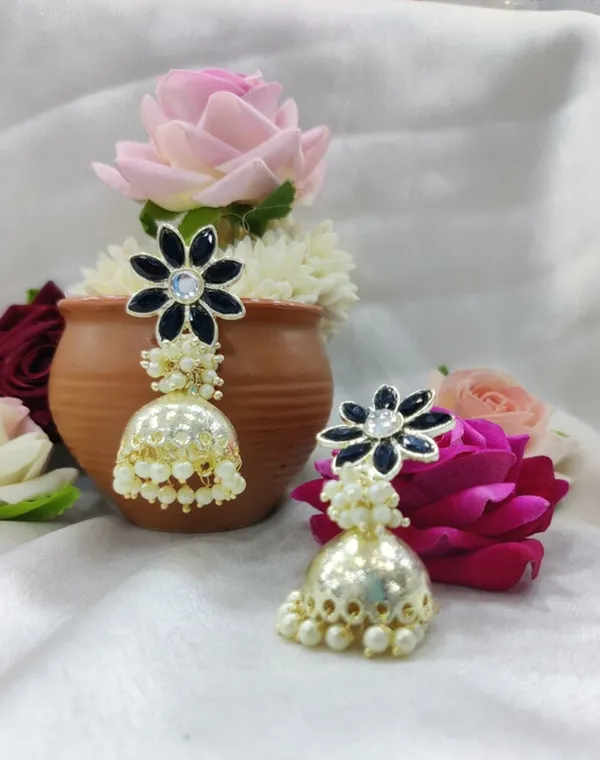 Yellow__Alloy_Clip-On_Chandbali_Earrings_For_Women